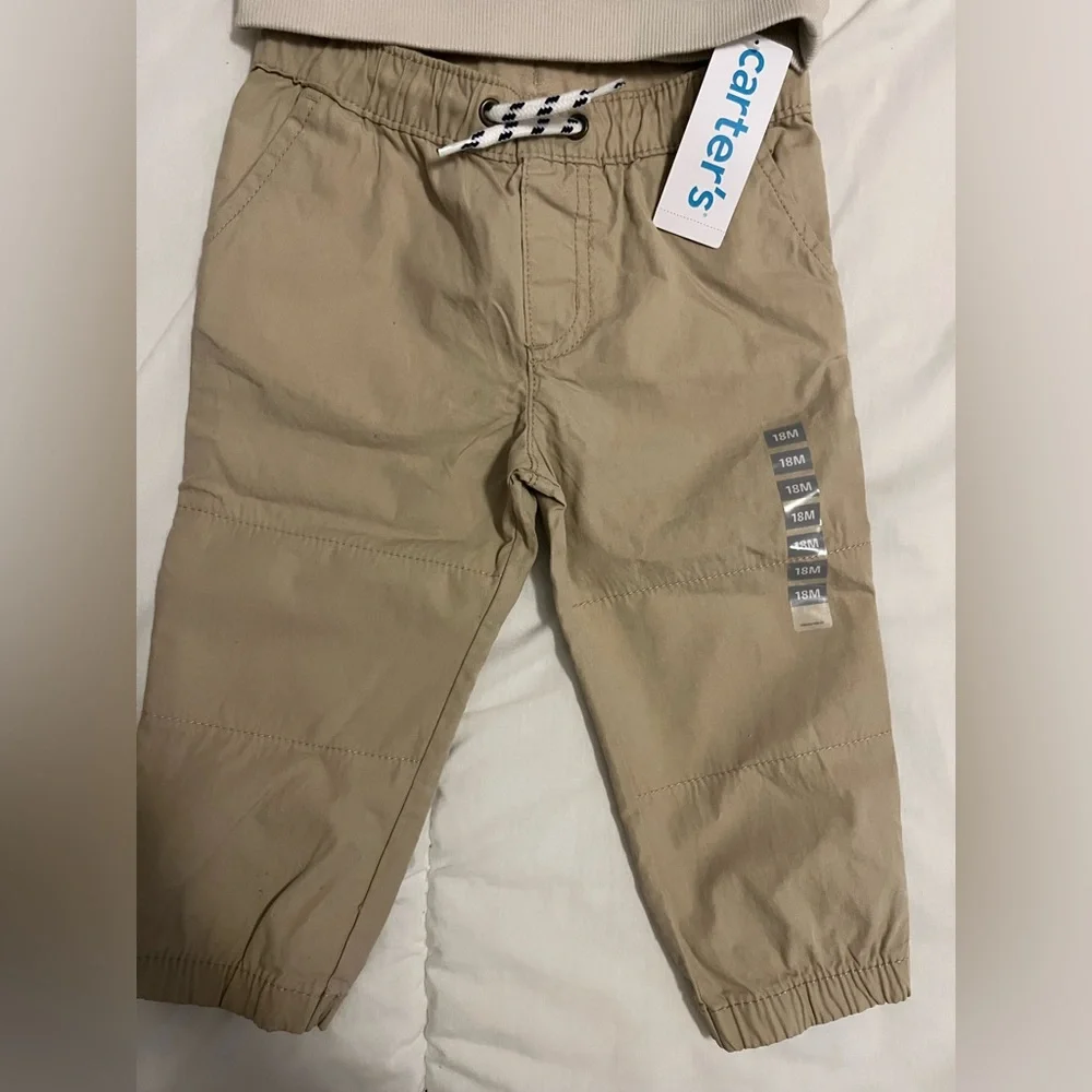 NWT Carter’s Joggers Pants Sweatshirt Set Outfit Trucks Toddler Baby Boy